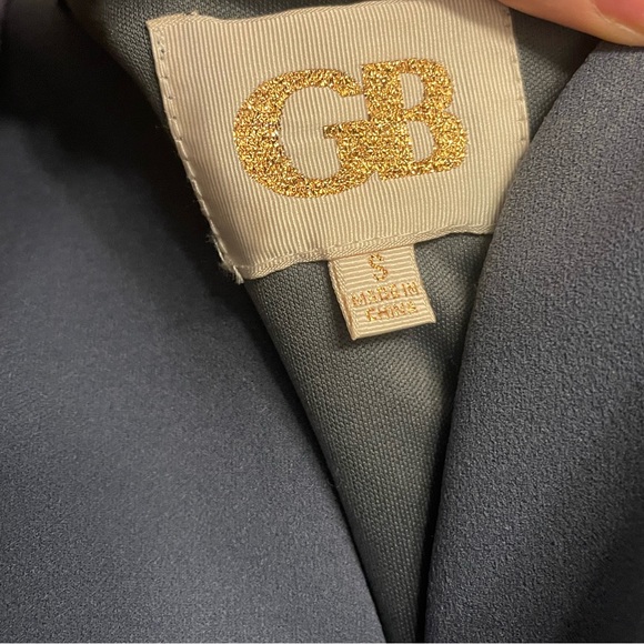 Gianni Bini GB Slate Blue Sweetheart Plunge Skater Dress with Tie Straps - Picture 6 of 6